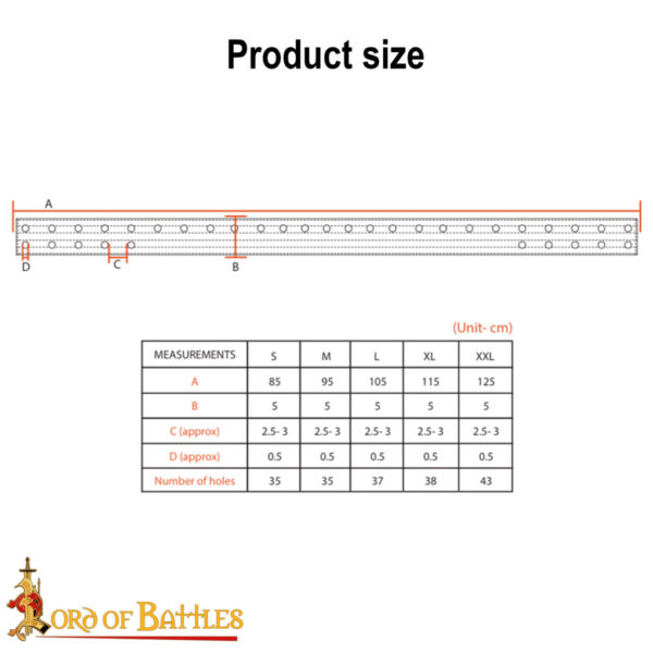 Medieval Padded Arming Belt Handmade from Sturdy Canvas Cotton - Image 3