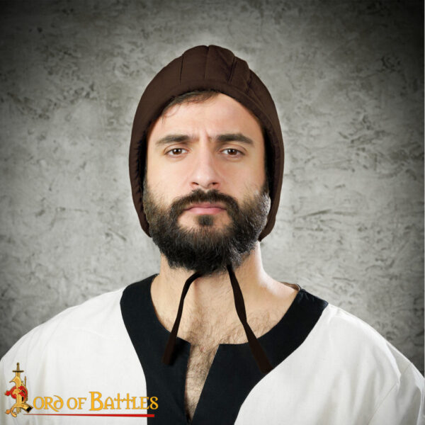 Medieval Quilted Padded Arming Cap Canvas Cotton - Image 10