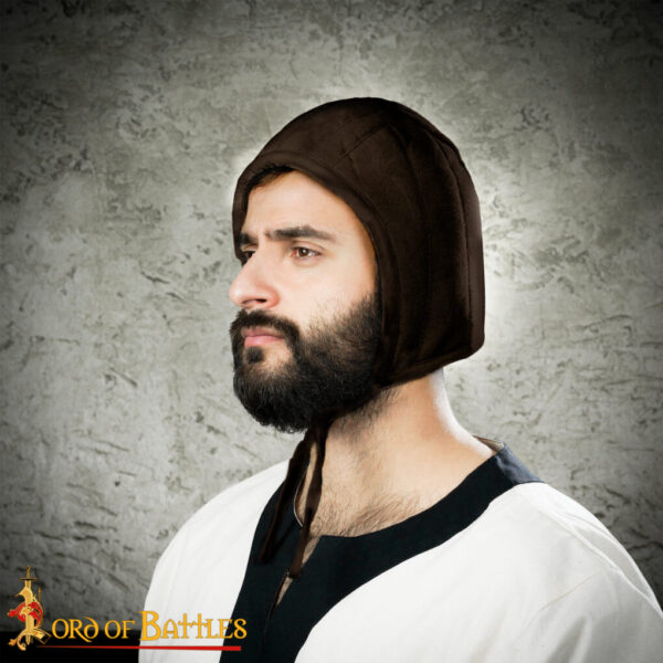 Medieval Quilted Padded Arming Cap Canvas Cotton - Image 13