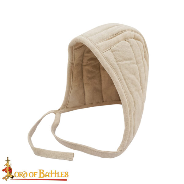 Medieval Quilted Padded Arming Cap Canvas Cotton - Image 17