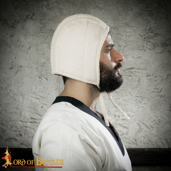 Medieval Quilted Padded Arming Cap Canvas Cotton - Image 19