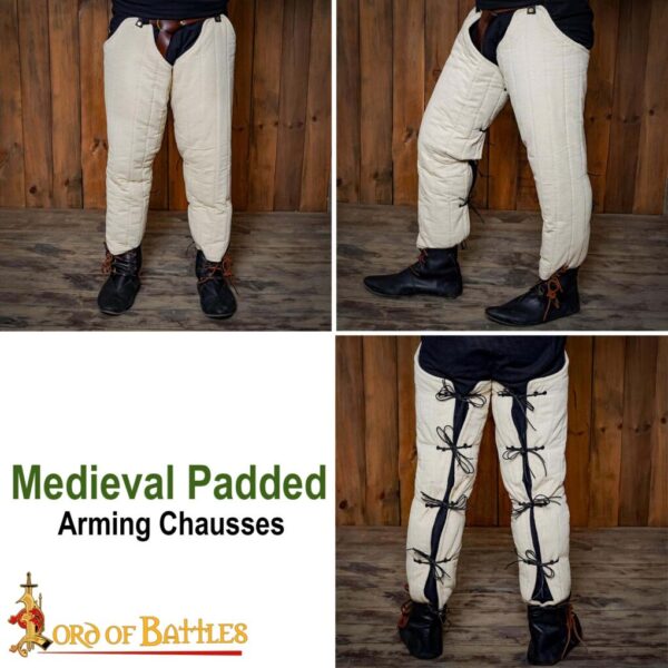 Medieval Padded Arming Chausses Quilted Armor Ideal Padding for Chainmail and Plate Armor - Image 13