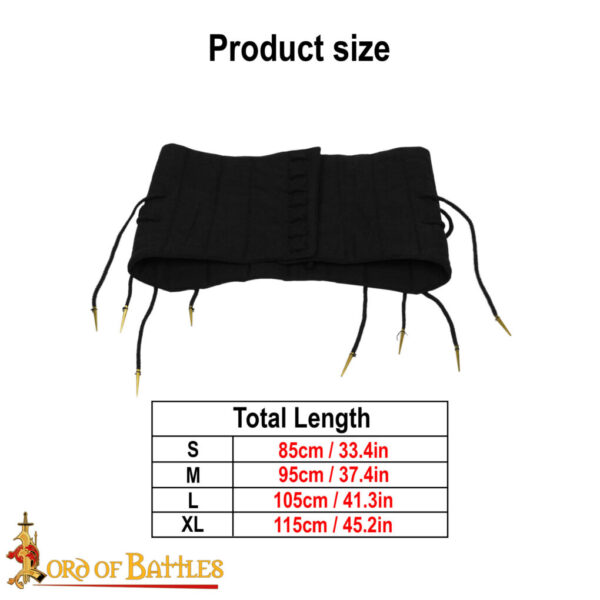 Medieval Padded Arming Broad Waist Belt Lendenier - Image 4