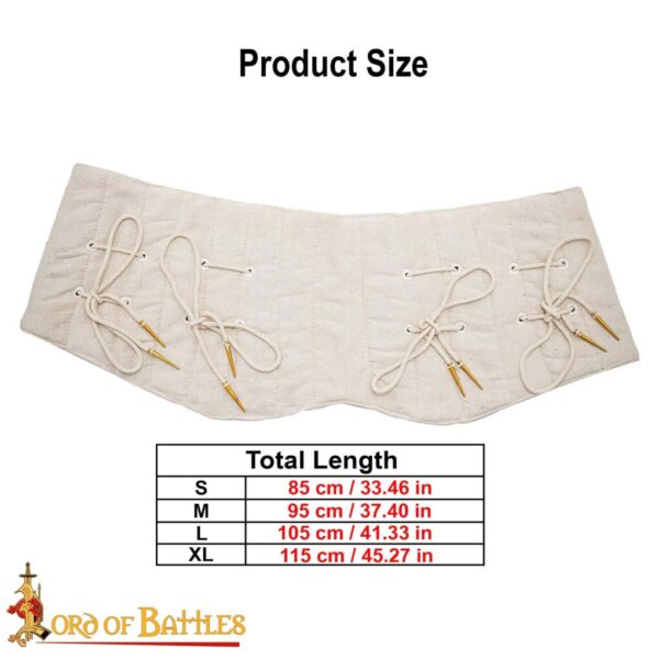 Medieval Padded Arming Broad Waist Belt Lendenier - Image 9