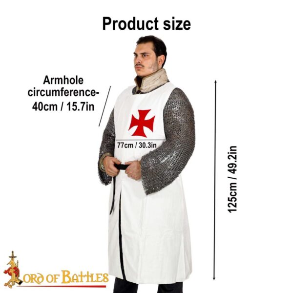 Medieval Knights Templar Canvas Cotton Tabard - Image 3