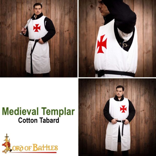 Medieval Knights Templar Canvas Cotton Tabard - Image 7