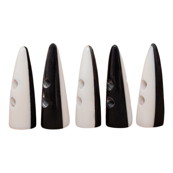 Dual Toned Toggles Handcrafted from Genuine Ox Horn Set of 5 - Image 4
