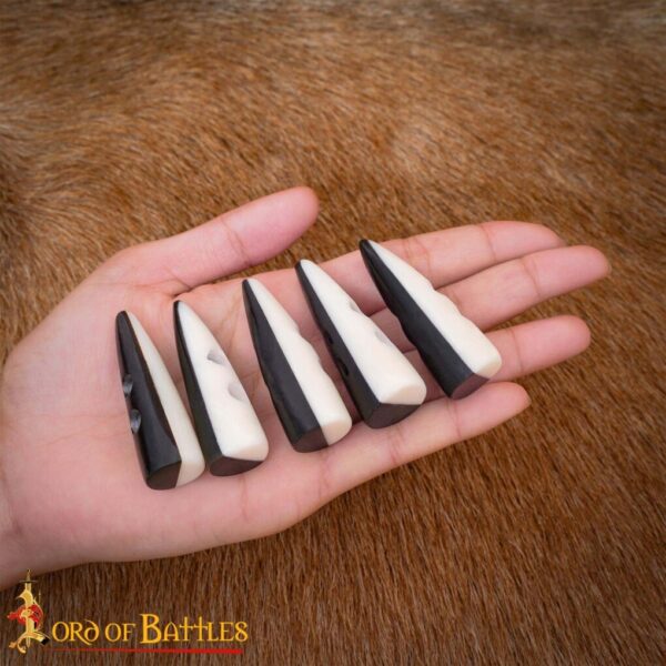 Dual Toned Toggles Handcrafted from Genuine Ox Horn Set of 5 - Image 5