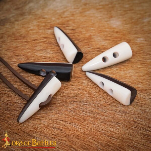 Dual Toned Toggles Handcrafted from Genuine Ox Horn Set of 5 - Image 6