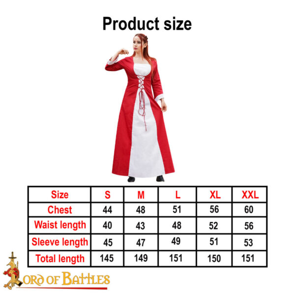 Medieval Princess Light Cotton Dress - Image 3