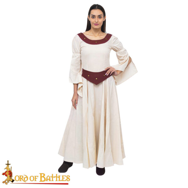 Medieval Country Maiden Light Cotton Dress - Image 4