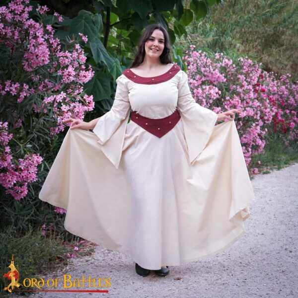 Medieval Country Maiden Light Cotton Dress - Image 5