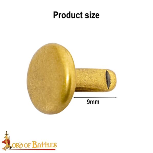 Tich buttons in antique brass and natural - Image 8