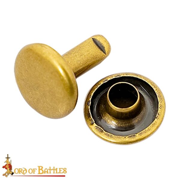Tich buttons in antique brass and natural - Image 10