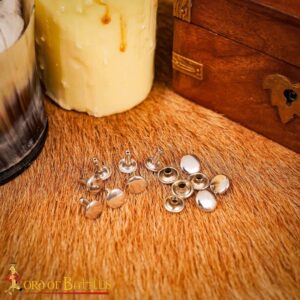Tich buttons in antique brass and natural