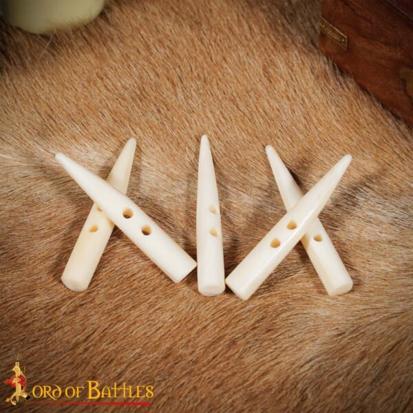 Viking Handcrafted Genuine Bone Toggles Set of 5