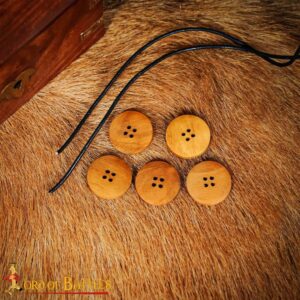Handcrafted Wooden Buttons Set of 5