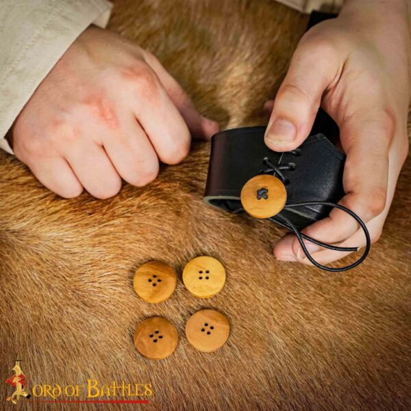 Handcrafted Wooden Buttons Set of 5 - Image 5