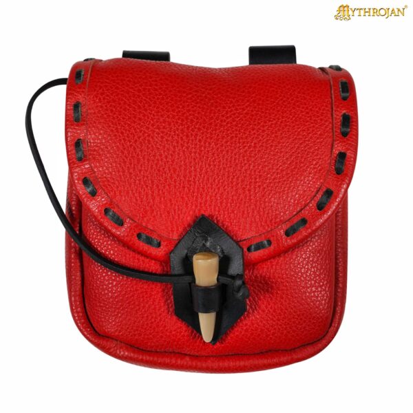 Medieval Leather Belt Pouch – Handcrafted Genuine Leather Bag with Toggle Fastening - Image 12