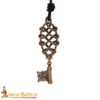 10th Century Celtic Bronze Key Pendant Intricate Knotwork Design-26609BZAT 3