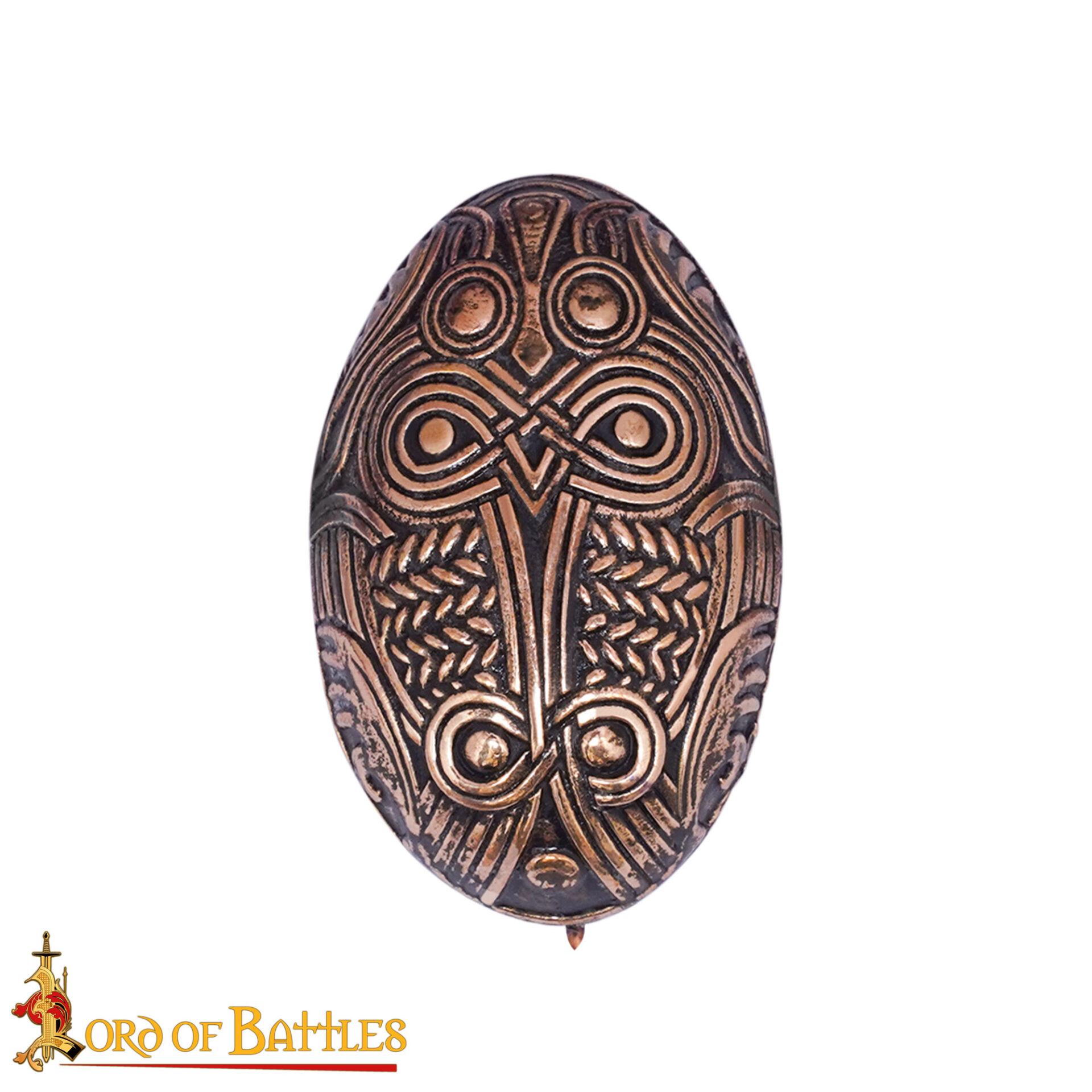 10th Century Viking Age Antique Bronze Oval Brooch-26578BZSAT 3