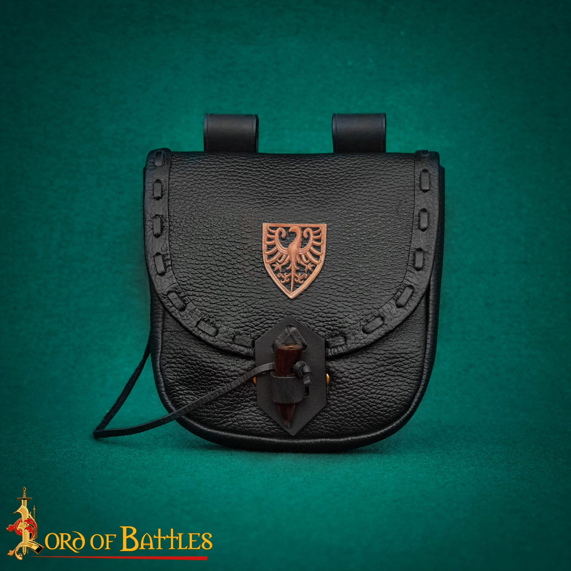 13th Century Bronze Heraldic Eagle Shield Brooch-26432BZ 1