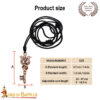 13th–15th Century Medieval Antique Bronze Dragon Key Pendant on Leather Cord-26610BZAT 2