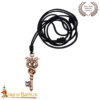 13th–15th Century Medieval Antique Bronze Dragon Key Pendant on Leather Cord-26610BZAT 2