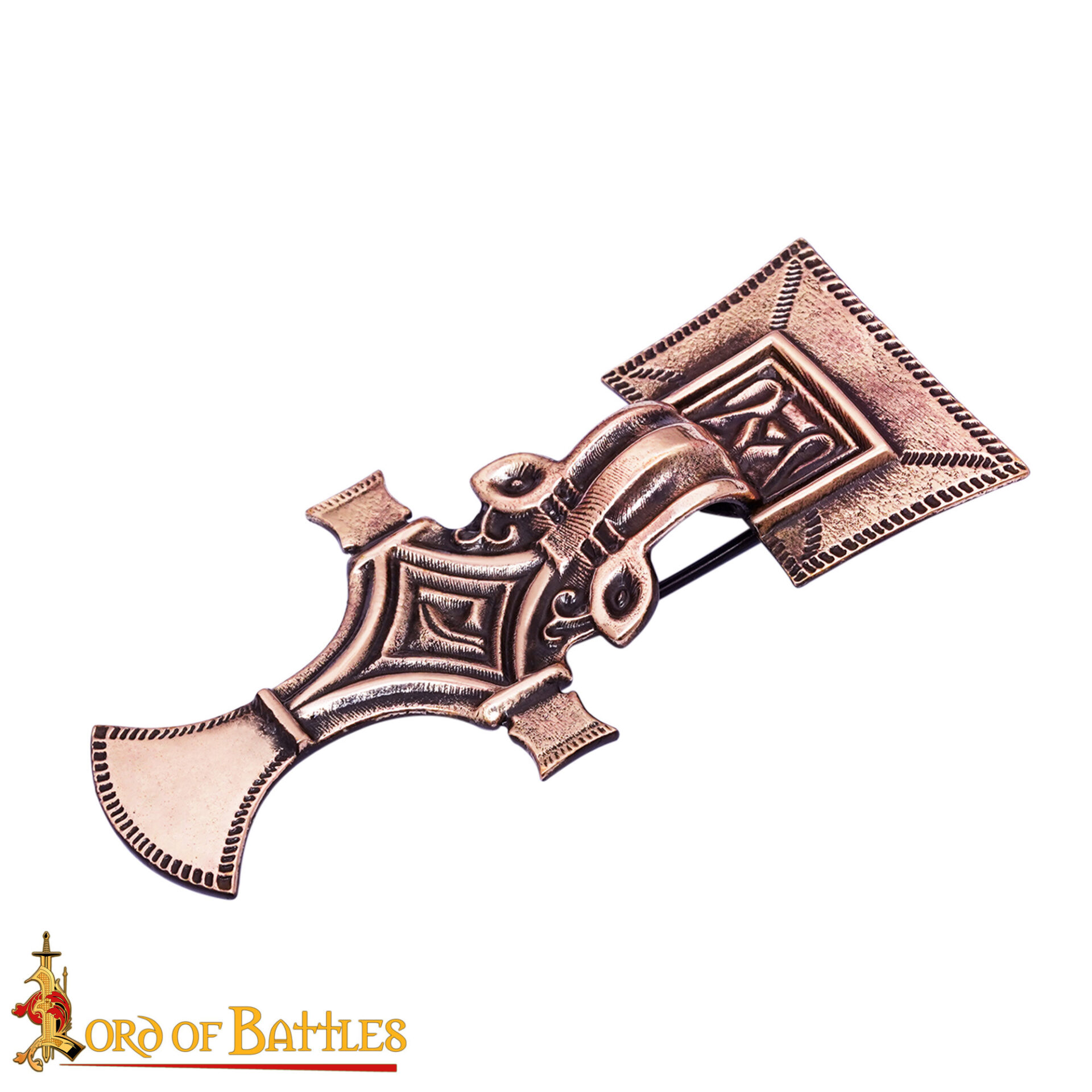 7th Century Germanic Antique Bronze Fibula Brooch Early Medieval Clothing Pin-26466BZAT-BZ 3