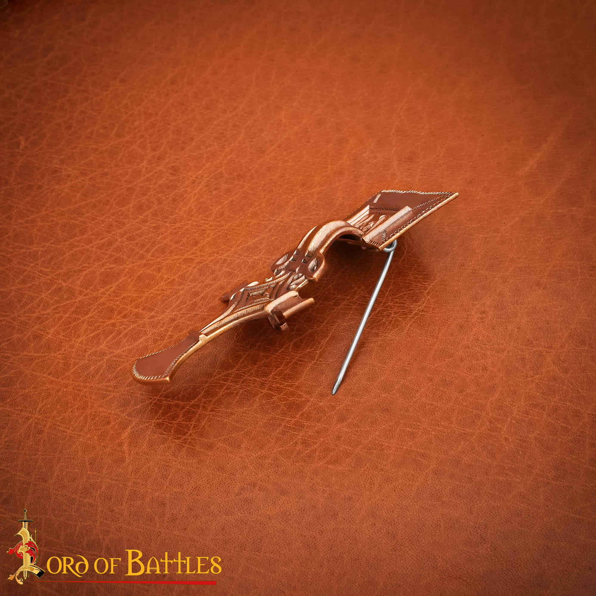 7th Century Germanic Bronze Fibula Brooch Early Medieval Clothing Pin-26466BZ 6