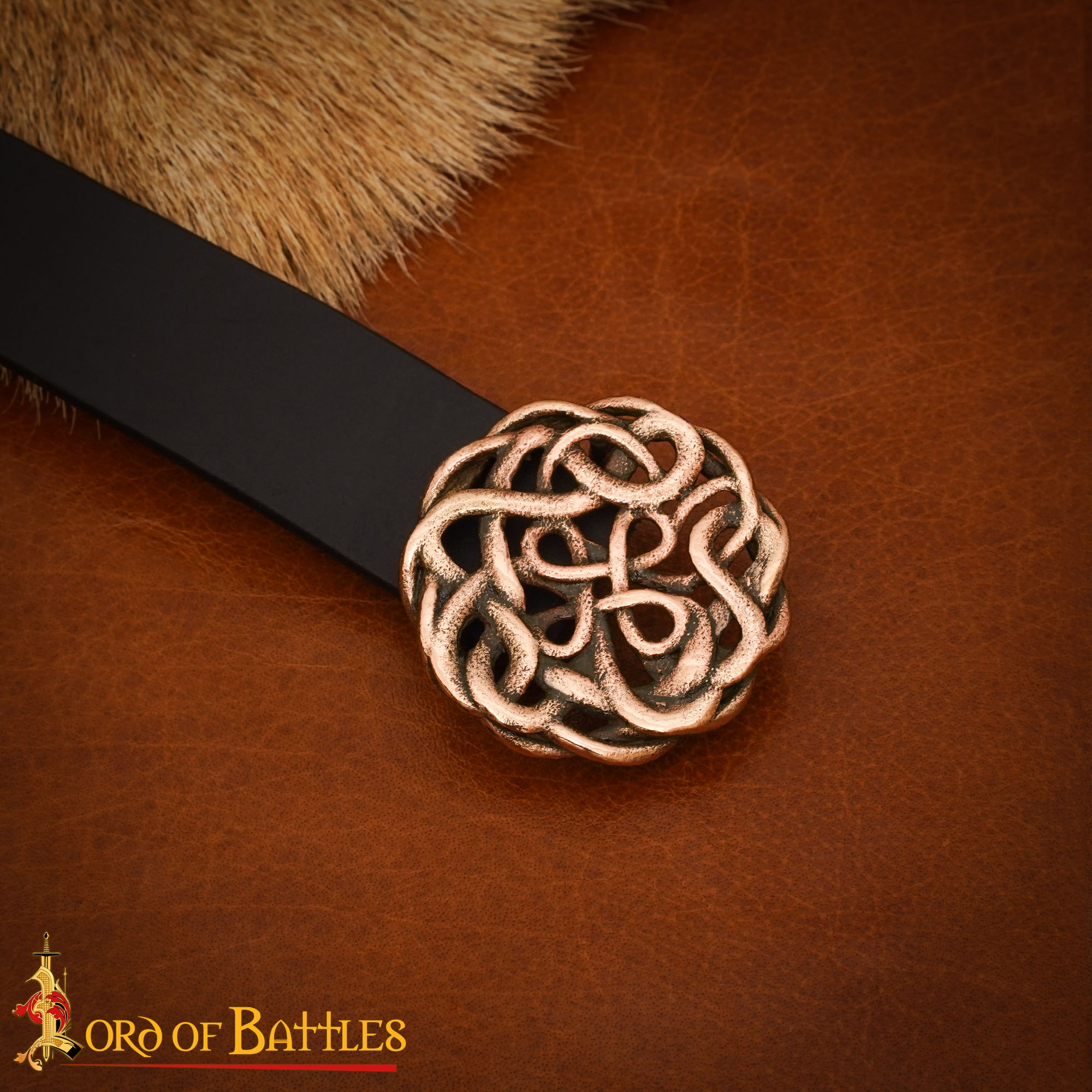 9th Century Antique Bronze Celtic Knotwork Belt Buckle – Early Medieval Design-26452BZAT 5