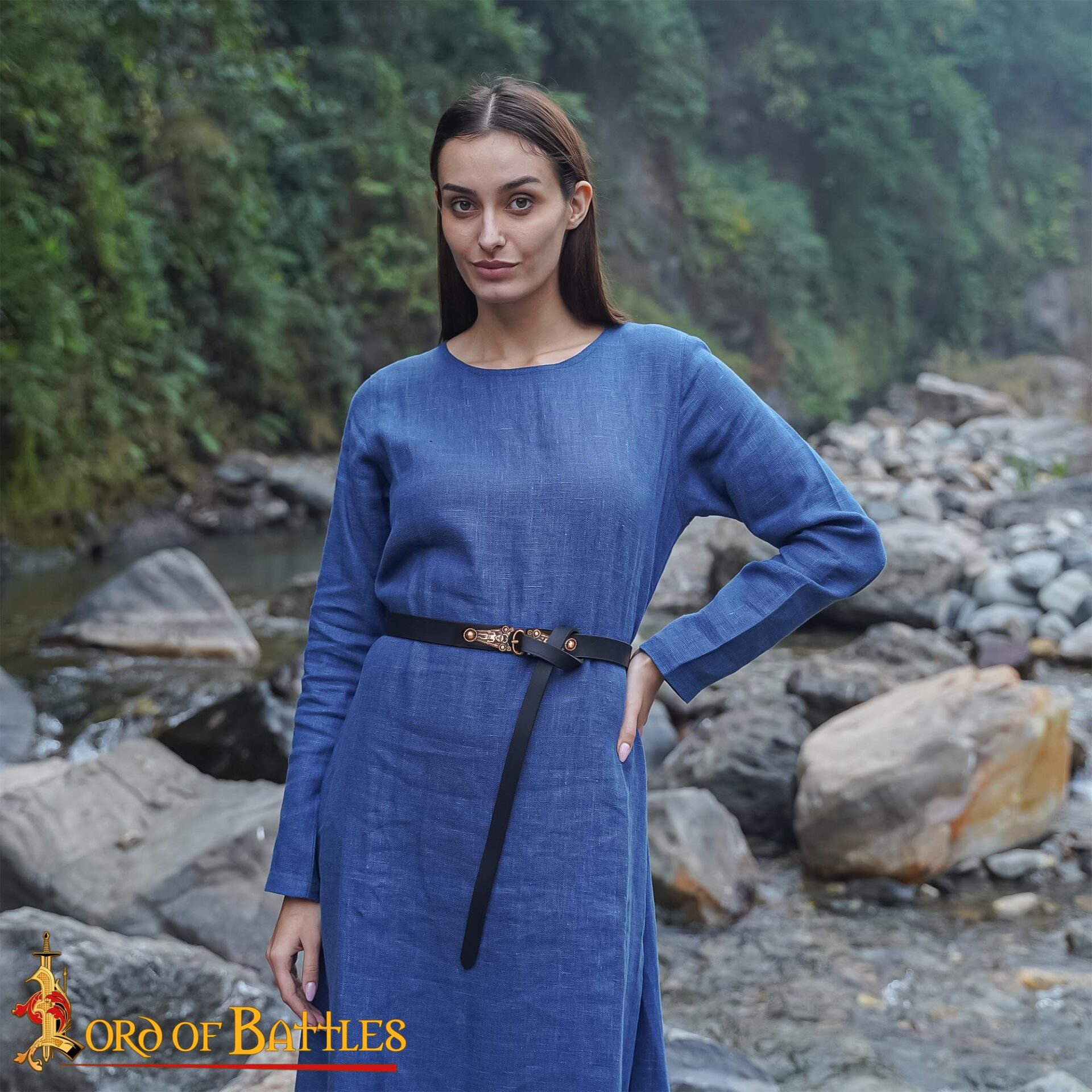 9th Century Viking Antique Bronze Belt Buckle Set – Norse Warrior Design for Historical Costumes, LARP Belts, and Viking Reenactment Gear-26468BZAT 1