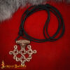 9th Century Viking Period Knotwork Pendant with Leather Cord-26620BZAT 4