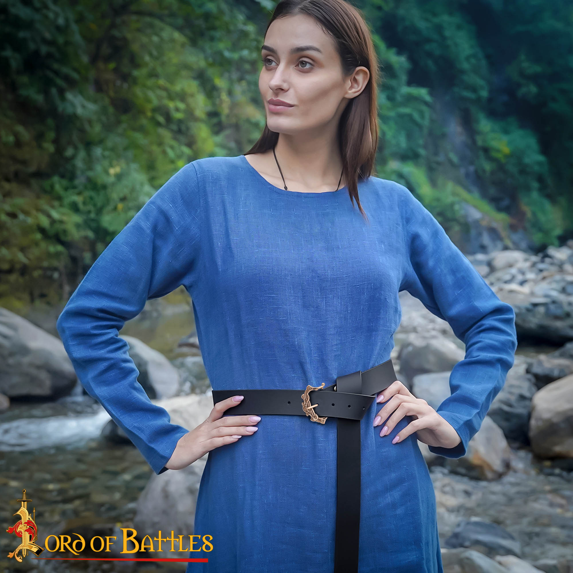 9th–10th Century Viking Antique Bronze Belt Buckle – Norse Knotwork Design for Historical Reenactment and Costumes-26453BZAT 1