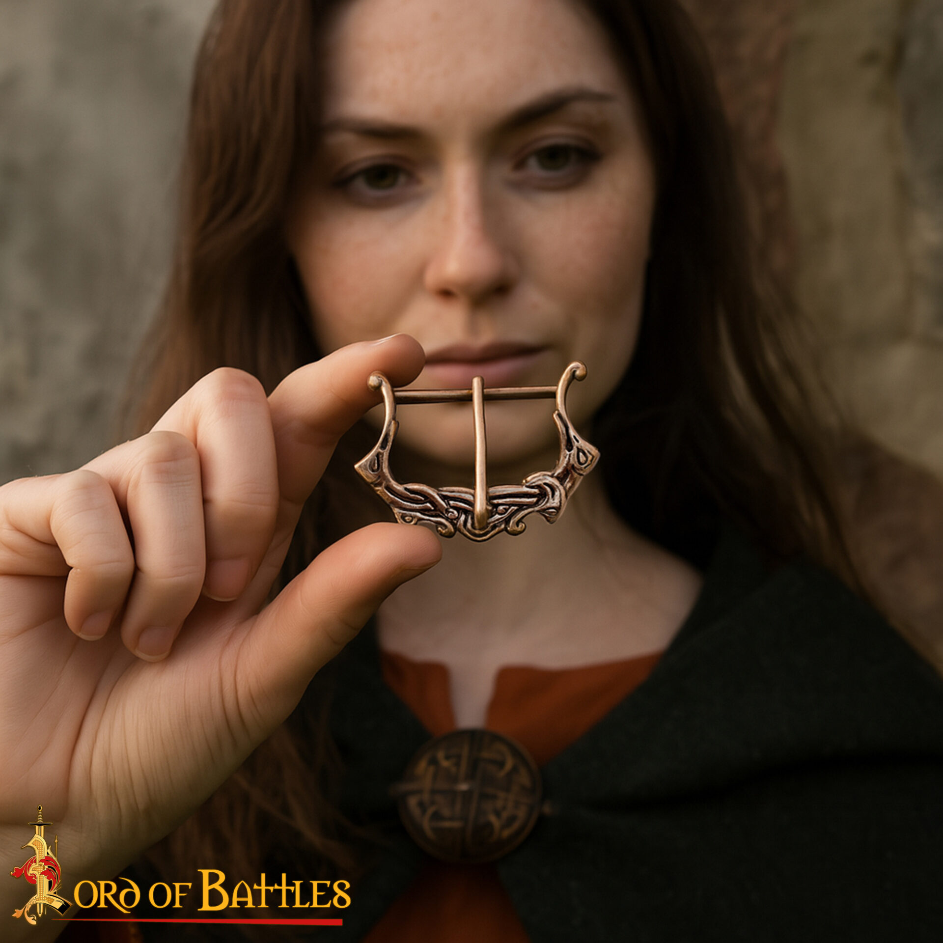 9th–10th Century Viking Antique Bronze Belt Buckle – Norse Knotwork Design for Historical Reenactment and Costumes-26453BZAT 5