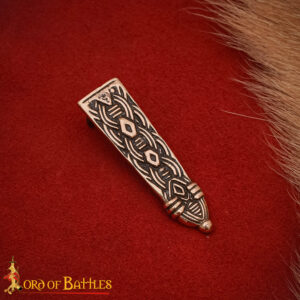 Viking Bronze Strap End with Knotwork 8th–11th Century Lost-Wax Cast Fits 1.5 cm Belts