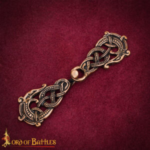Viking Bronze Twin Dragonhead Cloak Clasp 9th–10th Century Lost Wax Cast Fastener