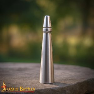 Hand-Forged Medieval Spear Butt Cap- Polished steel finish