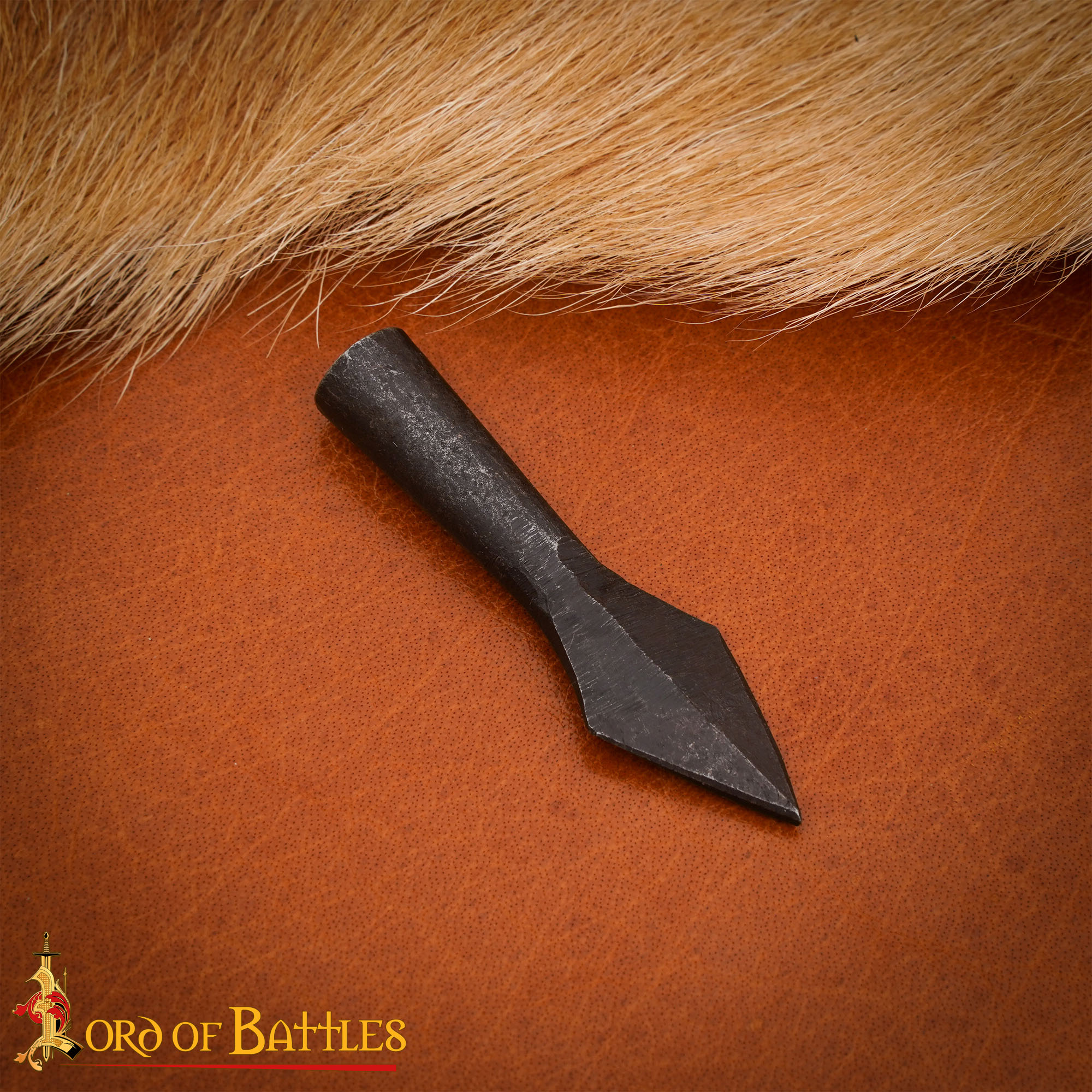 Medieval 13th–15th Century Wrought Iron Socketed Arrowhead – Hand-Forged Reenactment & Collectible Spear Tip-1212 4