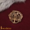 Viking Age 9th Century Solid Bronze Brooch Norse Serpent Knot Design-8913BZAT