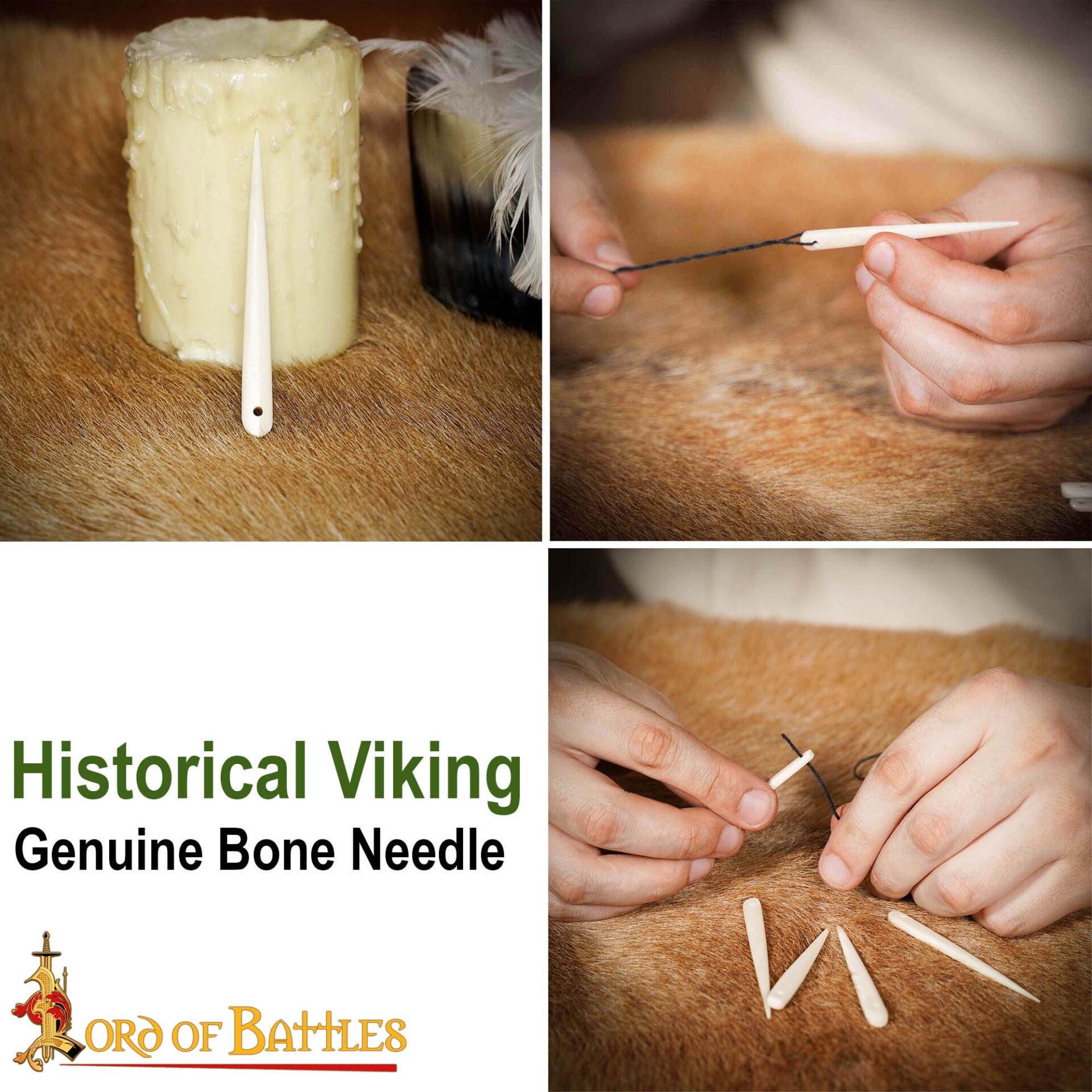 Viking Bone Sewing Needle-4402 6