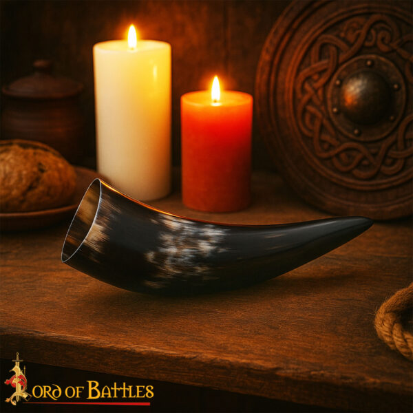 Medieval Viking Drinking Horn crafted from Authentic Ox horn - Image 5