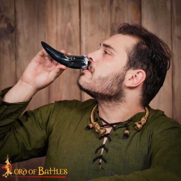 Medieval Viking Drinking Horn crafted from Authentic Ox horn - Image 6