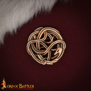 Viking Age Solid Bronze Buckle with Serpent Knot – Norse Mythology Motif