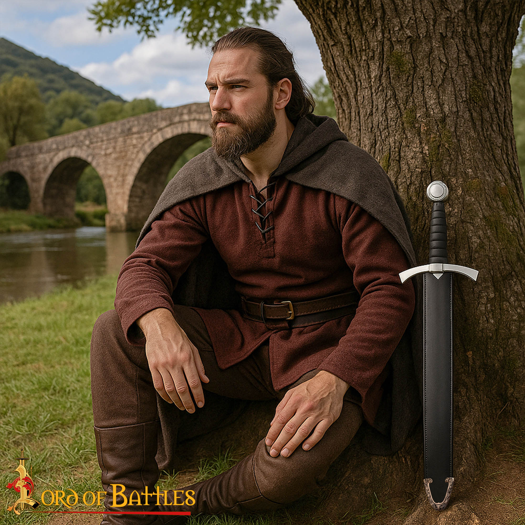 10th Century Viking Antique Bronze Sword Scabbard Chape Norse Strap Divider Fitting-26617BZAT 6