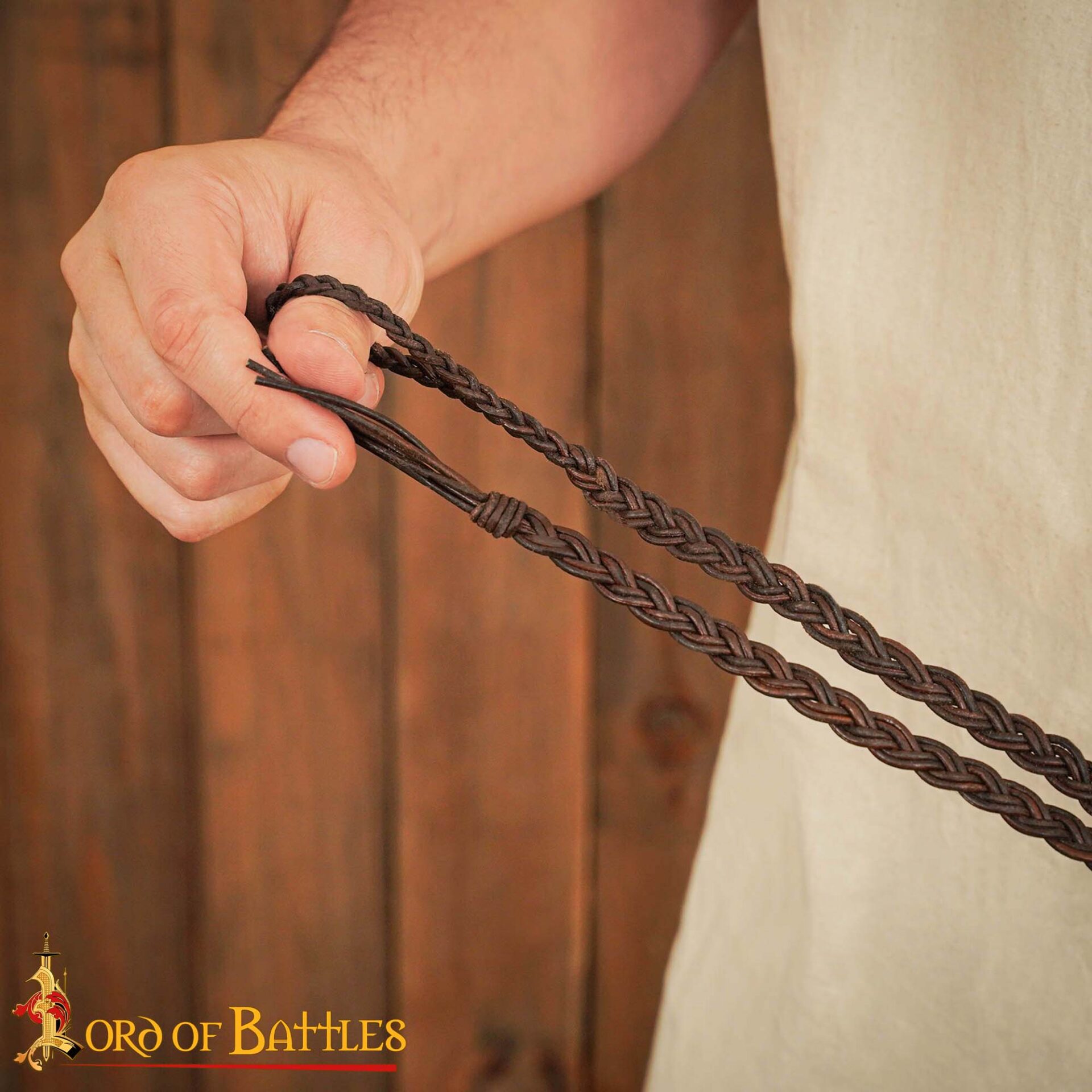 13th Century Medieval Braided Leather Sling-25366 4