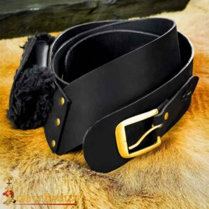 Medieval Leather Sword Baldric Handcrafted 3mm Thick Leather Sword Carrier for Knights, Fantasy & Stage