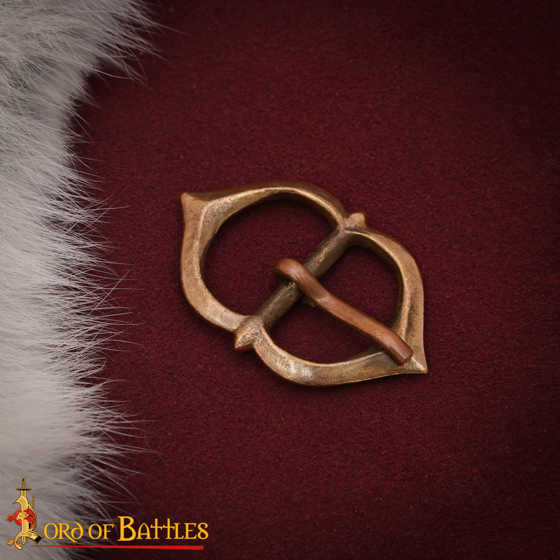 14th Century Solid Antique Bronze Buckle-8901BZAT