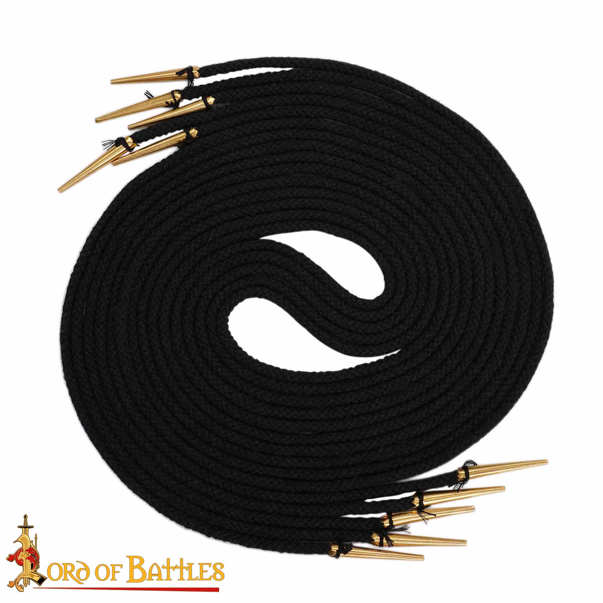 15th Century Medieval Arming Points Set Cotton Laces with Brass Tipped Aiglets-7451BK-5Pcs 3