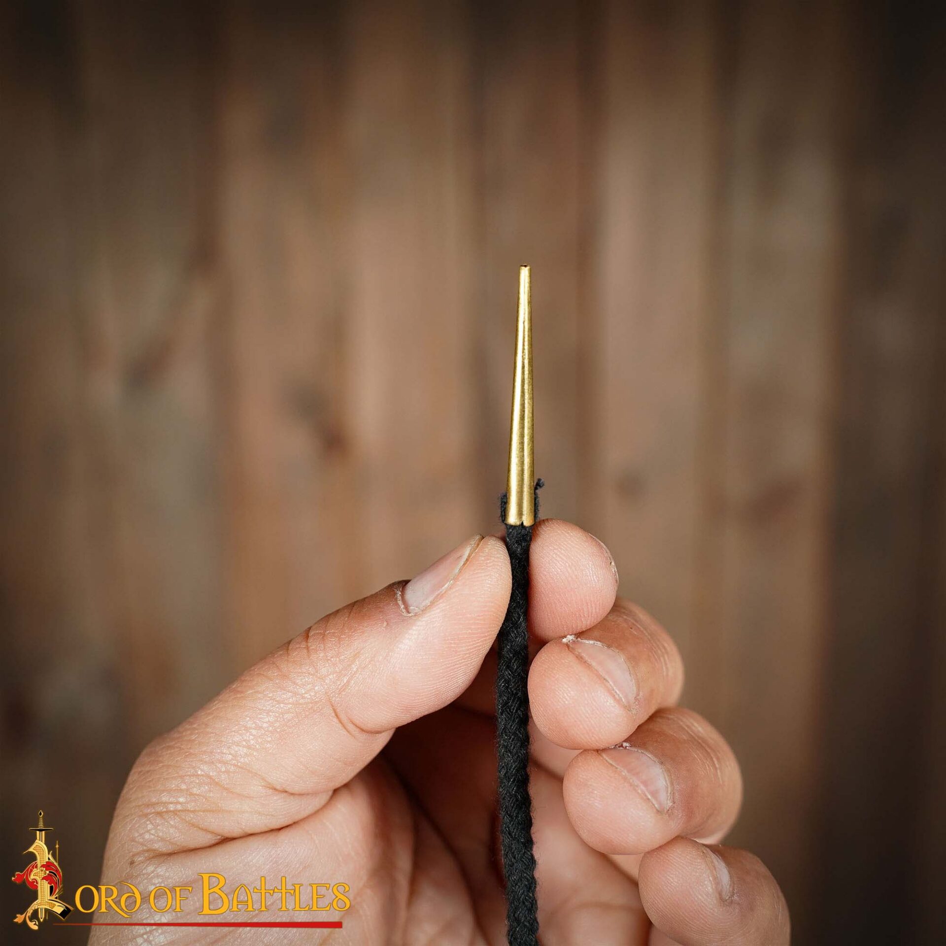 15th Century Medieval Arming Points Set Cotton Laces with Brass Tipped Aiglets-7451BK-5Pcs 5